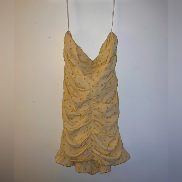 NWT Lulus Polkadot Strapless Dress - Picture 3 of 4